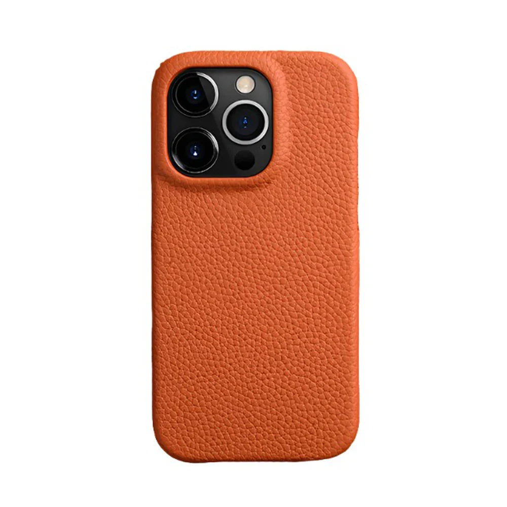 Melkco iPhone 14 Pro Premium Leather Magsafe Cover - Orange - Tashqila Melkco iPhone 14 Pro Premium Leather Magsafe Cover - Orange - Tashqila